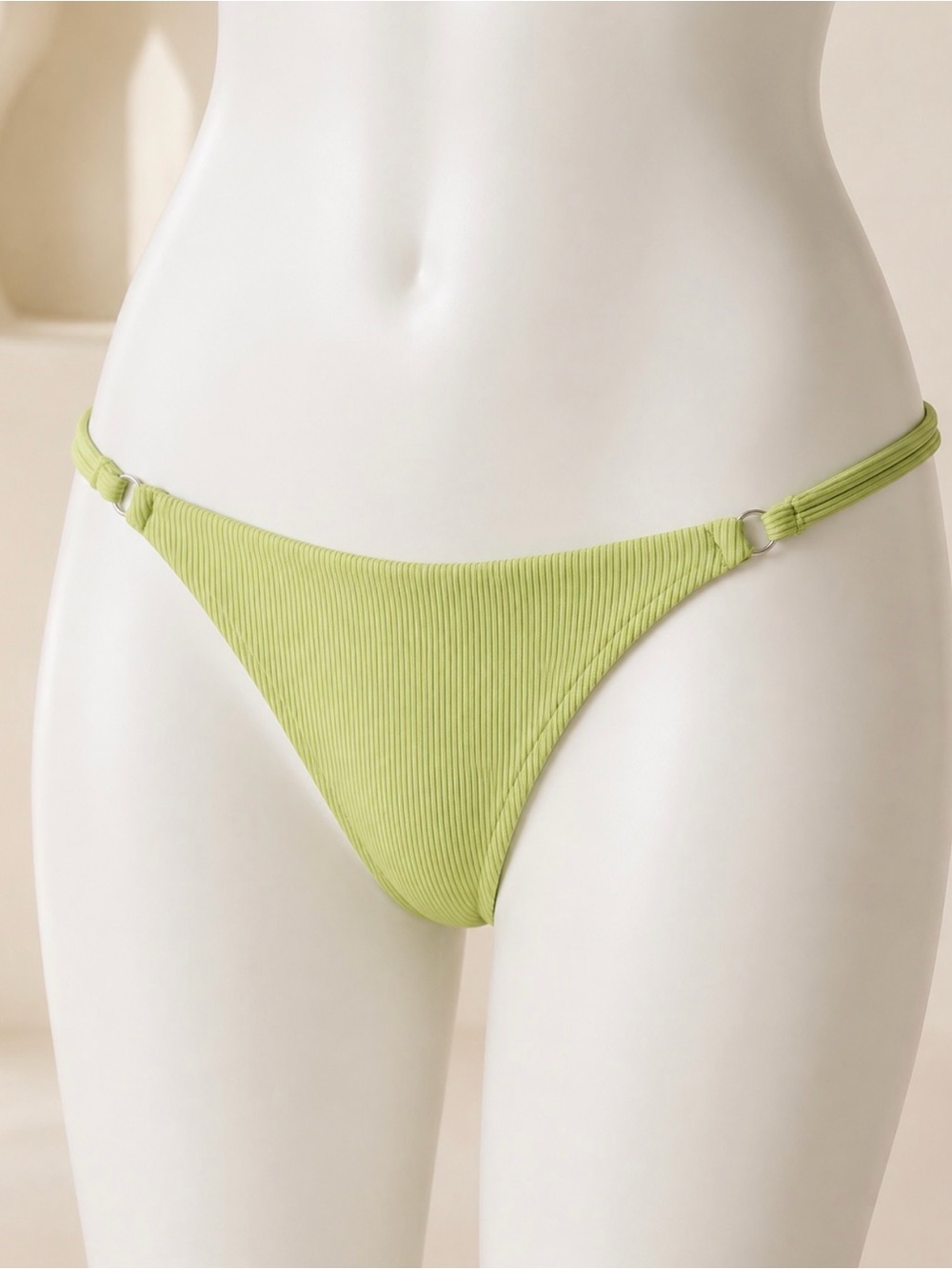 L Space Ribbed Lime Bikini Bottom